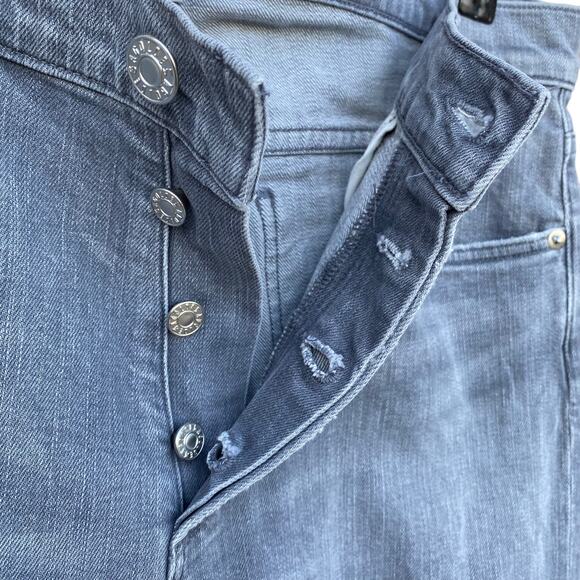 New Agolde Men Gray Wash Denim Distressed Ripped Mid Rise Slim Fit Jeans 32 - Picture 4 of 9